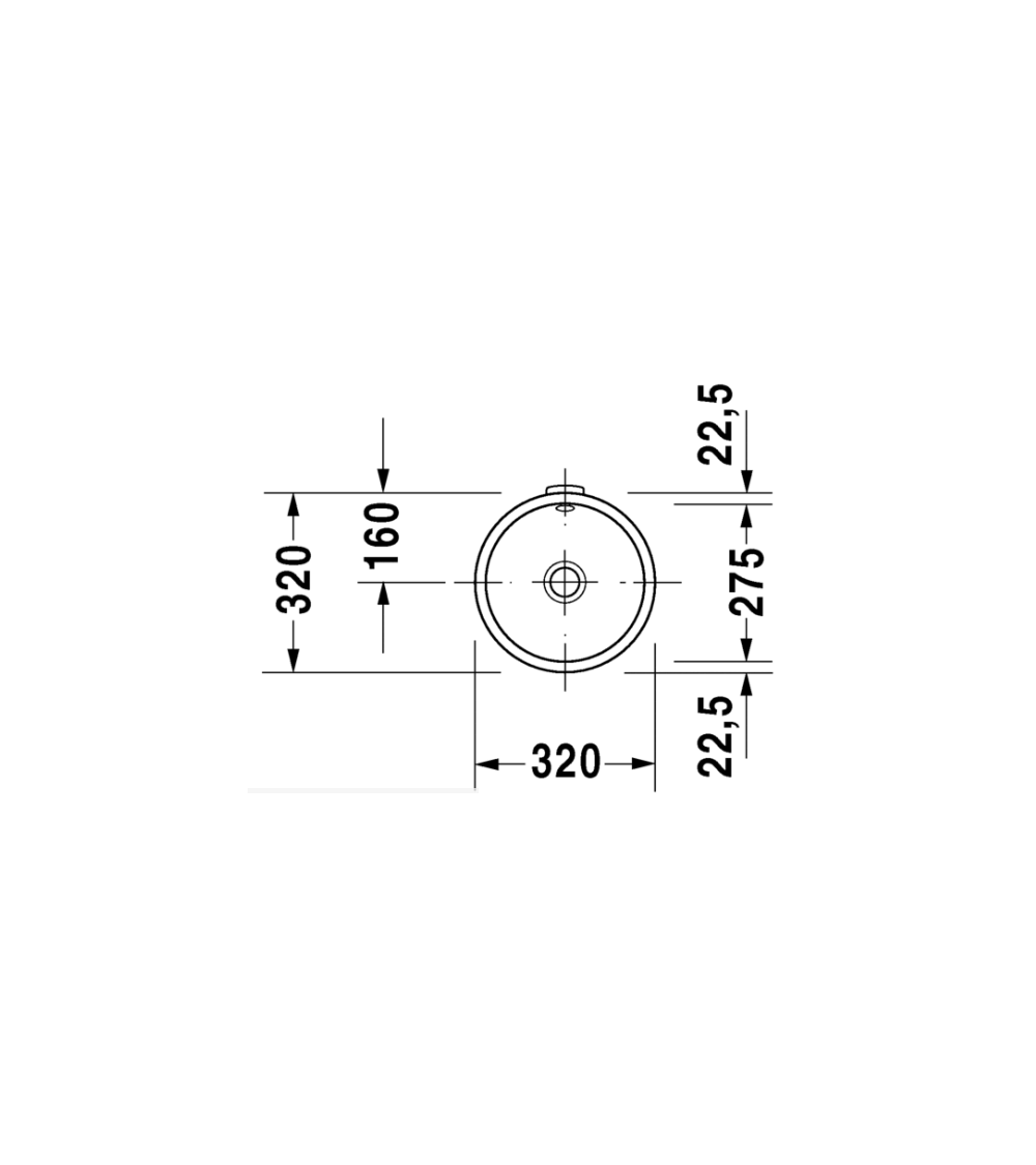 Duravit Architec po stalviršiu montuojamas praustuvas 275mm