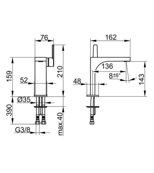 Keuco Edition 11 praustuvo maišytuvas 150, pasirenkamos spalvos