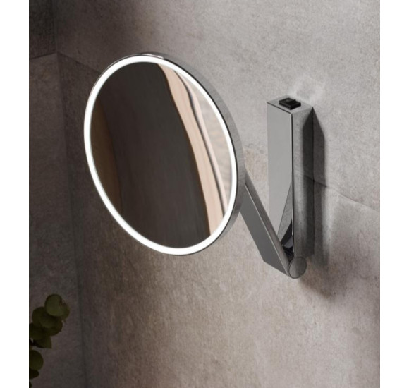 Keuco iLook-move kosmetinis apvalus veidrodis su pašvietimu