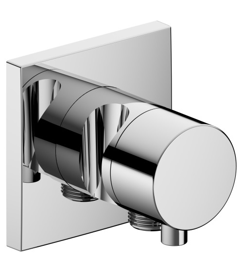 Keuco IXMO 3-jų krypčių ir stop diverteris su rankinio dušelio laikikliu ir išvadu (kvadratinė apdaila)