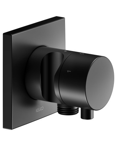 Keuco IXMO 3-jų krypčių ir stop diverteris su rankinio dušelio laikikliu ir išvadu (kvadratinė apdaila)