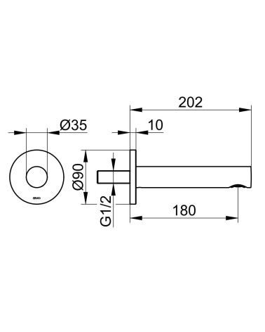 Keuco Edition 400 vonios snapas potinkinei sistemai, 202mm (pasirinkite spalvą)