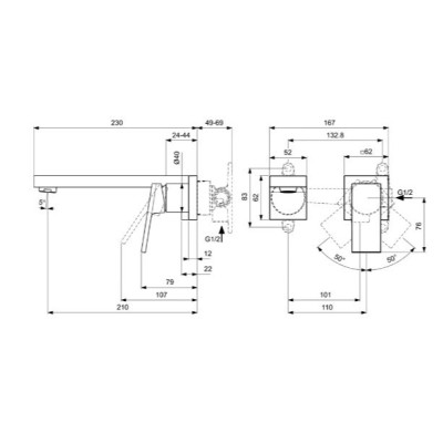 Ideal Standard Extra KIT2 2 dalių maišytuvas praustuvui, BD510, pasirenkama spalva
