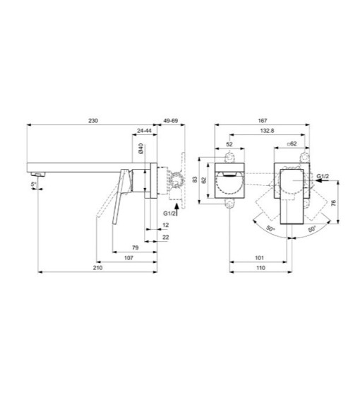 Ideal Standard Extra KIT2 2 dalių maišytuvas praustuvui, BD510, pasirenkama spalva