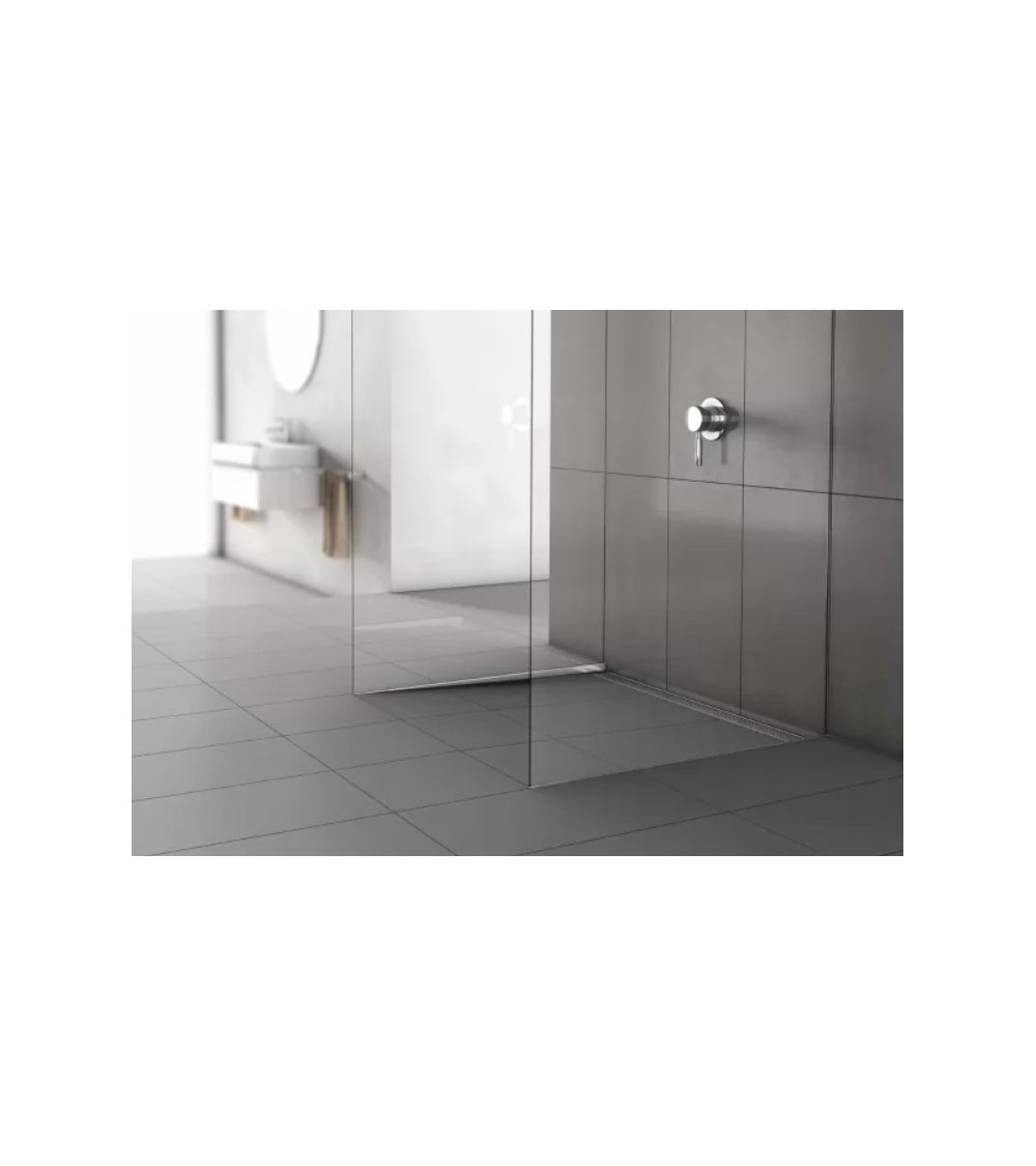 ACO ShowerStep profiliuotis, su nerūdijančio plieno matiniu paviršiumi, dešinysis, ilgis 1490 mm, galima rinktis aukštį