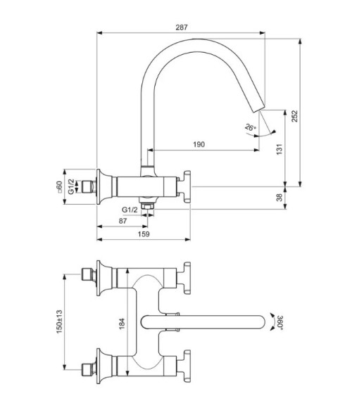Ideal Standard Joy Neo vonios/dušo maišytuvas, BD160, pasirenkama spalva