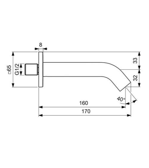 Ideal Standard Joy Neo vonios maišytuvo snapas, BD170, pasirenkama spalva