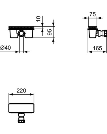 Ideal Standard Ultra Flat New sifonas dušo padėklui, su dekoratyviniu dangteliu, T4493, pasirenkama spalva