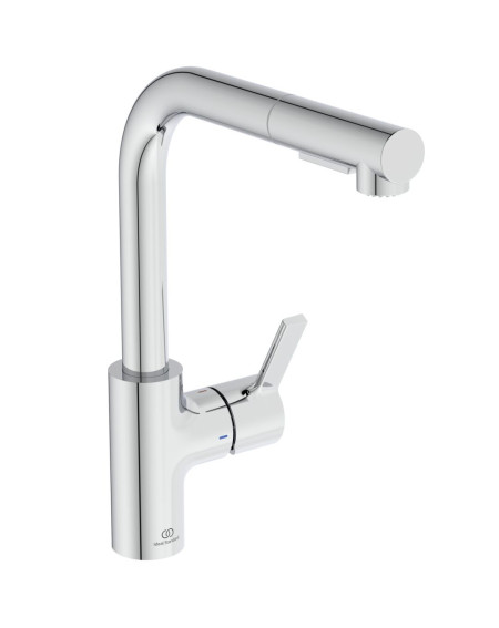 Virtuvinis L formos maišytuvas Ideal Standard Gusto BD420, su ištraukiama žarna, pasirenkama spalva