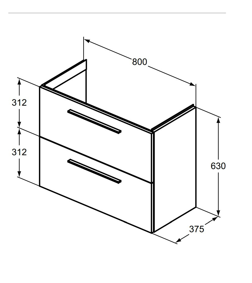 Ideal Standard i.Life S 80x37,5cm Kompaktinė, pakabinama vonios spintelė (pasirenkamos spalvos)