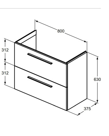 Ideal Standard i.Life S 80x37,5cm Kompaktinė, pakabinama vonios spintelė (pasirenkamos spalvos)