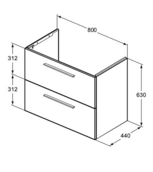 Ideal Standard i.Life A 80x44cm pakabinama vonios spintelė (pasirenkamos spalvos)