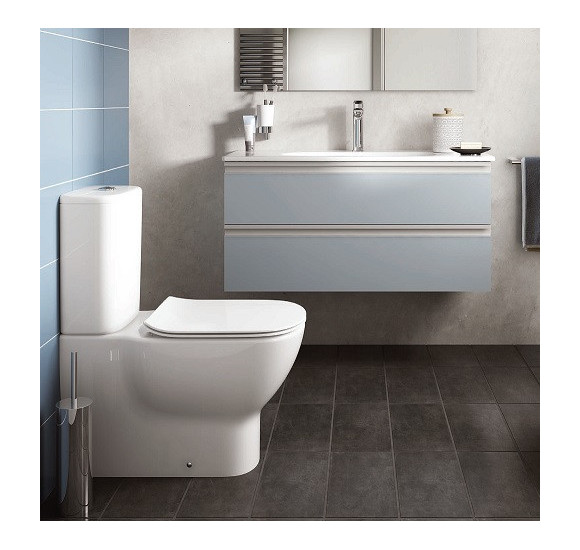 Ideal Standard Tesi pastatomas klozetas su bakeliu ir soft close dangčiu