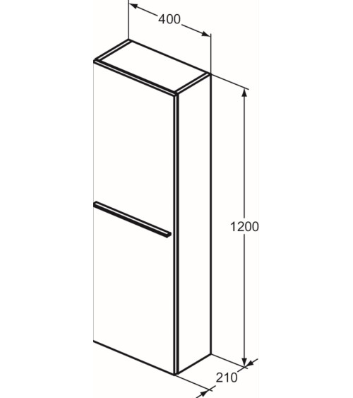 Ideal Standard i.Life S ūkinė spintelė 120x40x21, pasirenkite spalvą
