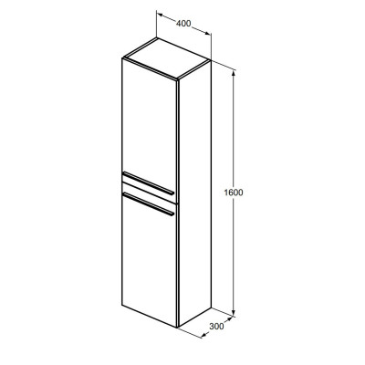 Ideal Standard i.Life A ūkinė spintelė 160x40x30, pasirenkite spalvą