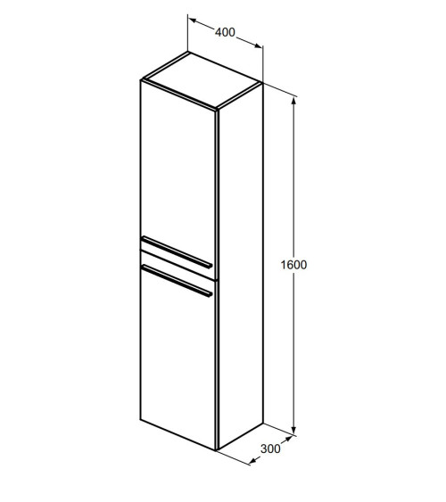 Ideal Standard i.Life A ūkinė spintelė 160x40x30, pasirenkite spalvą