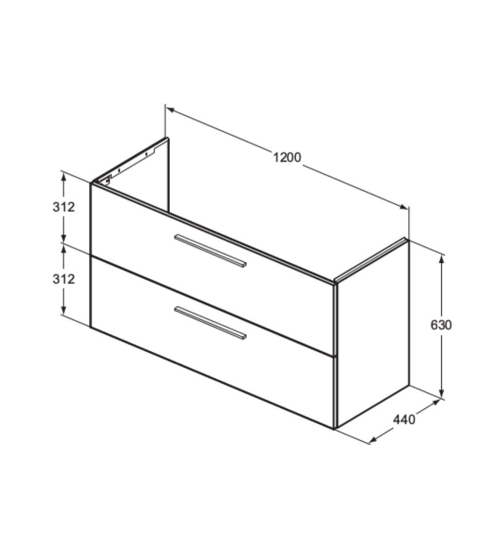 Ideal Standard i.Life A 120x44cm pakabinama vonios spintelė (pasirenkamos spalvos)