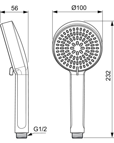 Ideal Standard ALU+ rankinis dušelis, pasirinkite spalvą