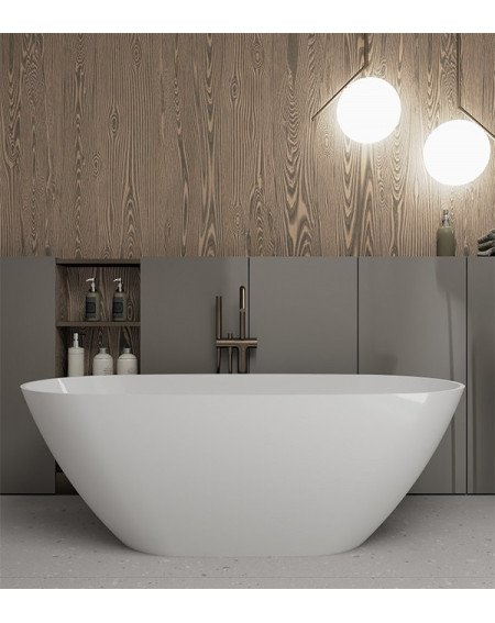 Lieto akmens vonia Inbalia Medeira su persipylimo anga, 170x77cm