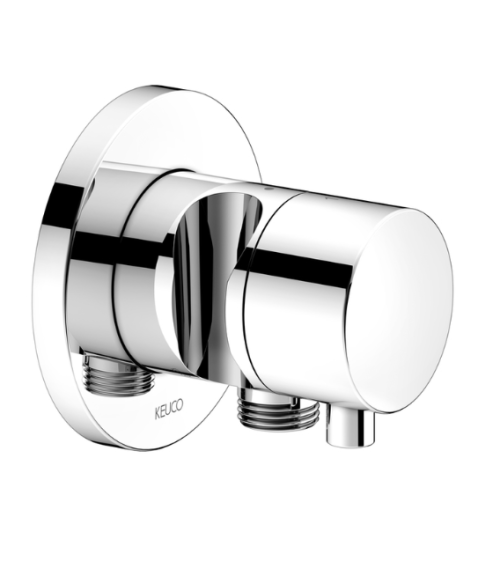 Keuco IXMO 2-jų krypčių diverteris su išvadu iš sienos ir laikikliu dušo žarnai