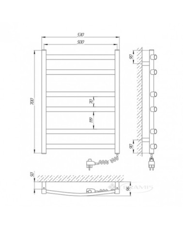 Elektrinis rankšluosčių džiovintuvas Atlant, pasirinkite spalvą  530x700