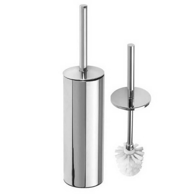 Bemeta Omega pastatomas/pakabinamas WC šepečio laikiklis su šepečiu 95x380x105 mm, blizgus chromas