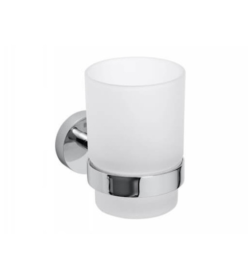 Bemeta Omega stiklinė su laikikliu (blizgus chromas)