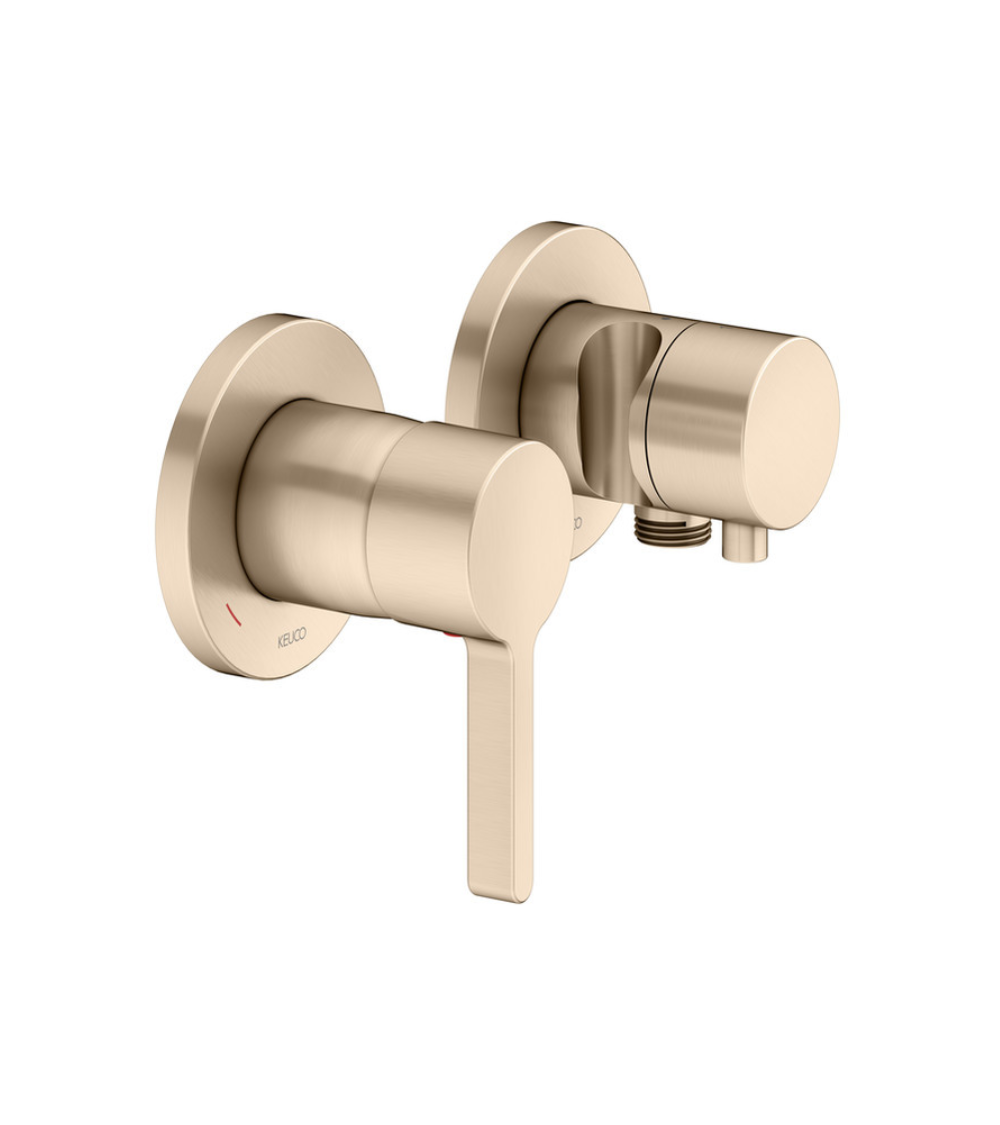 Keuco Edition 400 potinkinis dušo maišytuvas, dviejų krypčių, su dušo žarnos išvestimi ir laikikliu, pasirinkite spalvą