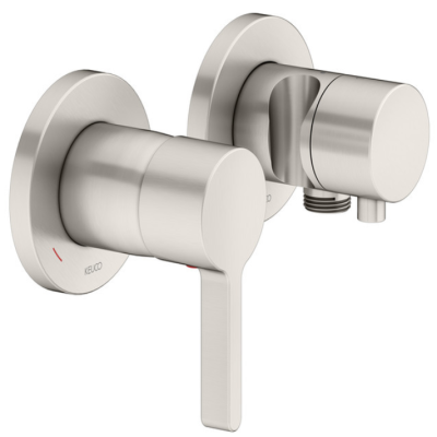 Keuco Edition 400 potinkinis dušo maišytuvas, dviejų krypčių, su dušo žarnos išvestimi ir laikikliu, pasirinkite spalvą