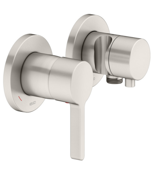 Keuco Edition 400 potinkinis dušo maišytuvas, dviejų krypčių, su dušo žarnos išvestimi ir laikikliu, pasirinkite spalvą