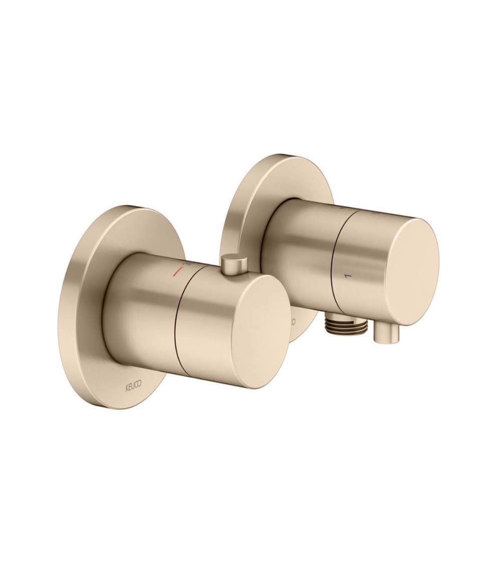Keuco Edition 400 potinkinis termostatinis dušo maišytuvas, dviejų krypčių, su dušo žarnos išvestimi, pasirinkite spalvą