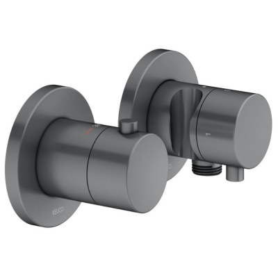 Keuco Edition 400 potinkinis termostatinis dušo maišytuvas, 3 krypčių, su dušo žarnos išvestimi ir laikikliu, pasirinkite spalvą