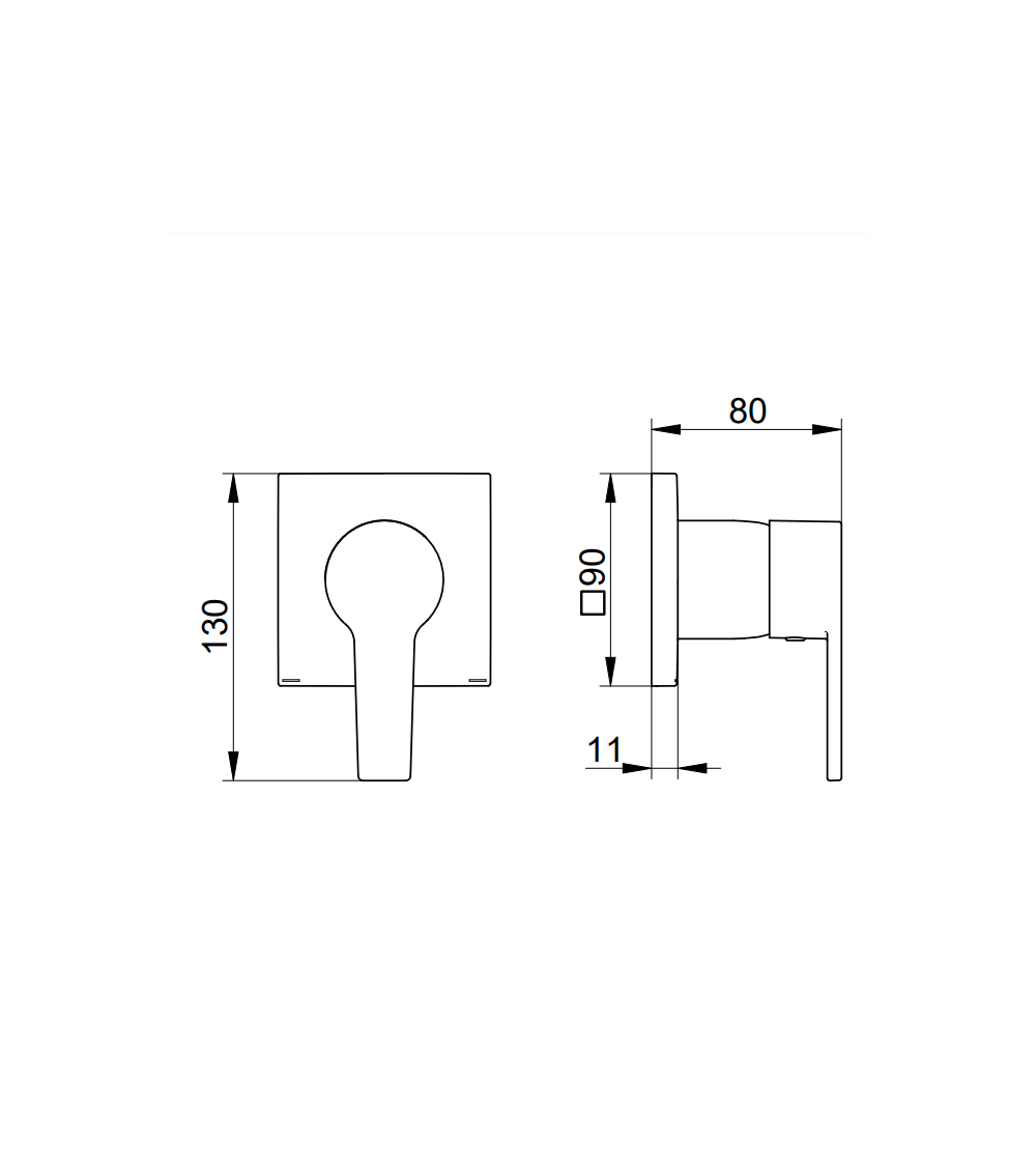 Keuco EDITION 11 potinkinis dušo maišytuvas, pasirinkite spalvą