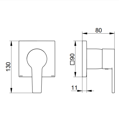 Keuco EDITION 11 potinkinis dušo maišytuvas, pasirinkite spalvą