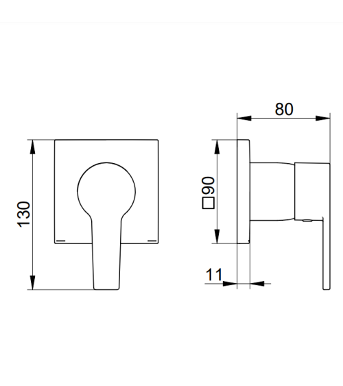 Keuco EDITION 11 potinkinis dušo maišytuvas, pasirinkite spalvą