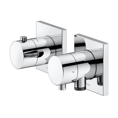 Keuco Edition 11 potinkinis termostatinis dušo maišytuvas, 2 krypčių, su dušo žarnos išvestimi ir laikikliu, pasirinkite spalvą