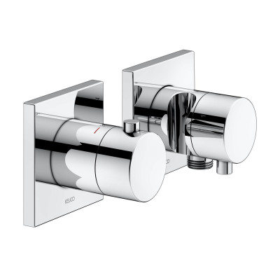 Keuco Edition 11 potinkinis termostatinis dušo maišytuvas, 3 krypčių, su dušo žarnos išvestimi ir laikikliu, pasirinkite spalvą