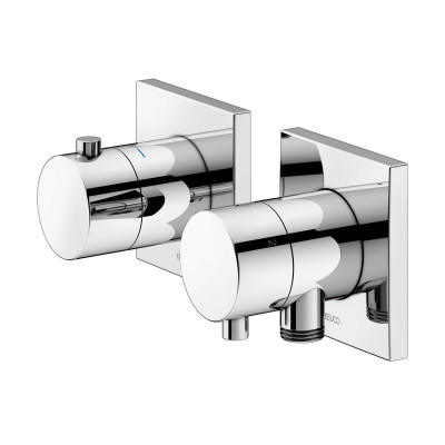 Keuco Edition 11 potinkinis termostatinis dušo maišytuvas, 3 krypčių, su dušo žarnos išvestimi ir laikikliu, pasirinkite spalvą