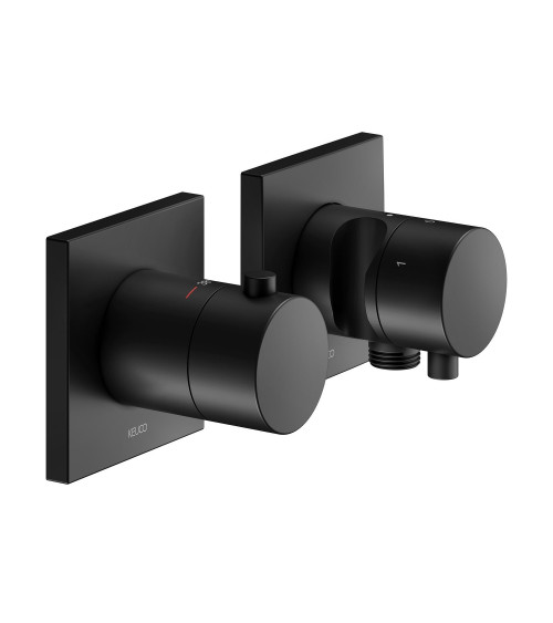 Keuco Edition 11 potinkinis termostatinis dušo maišytuvas, 3 krypčių, su dušo žarnos išvestimi ir laikikliu, pasirinkite spalvą