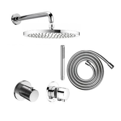 KEUCO IXMO Termostatinė, potinkinė dušo sistema, chromo spalvos