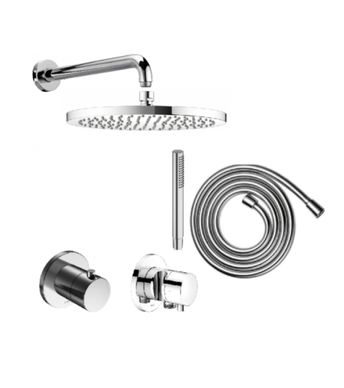 KEUCO IXMO Termostatinė, potinkinė dušo sistema, chromo spalvos
