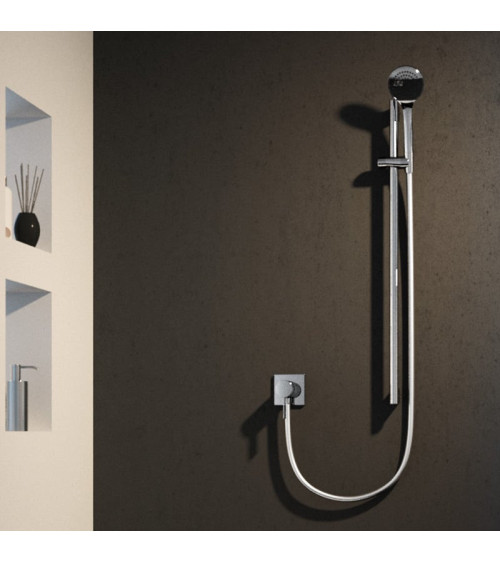 Keuco IXMO solo potinkinio dušo maišytuvo komplektas, su žarnos išvestimi ir kvadratine apdaila