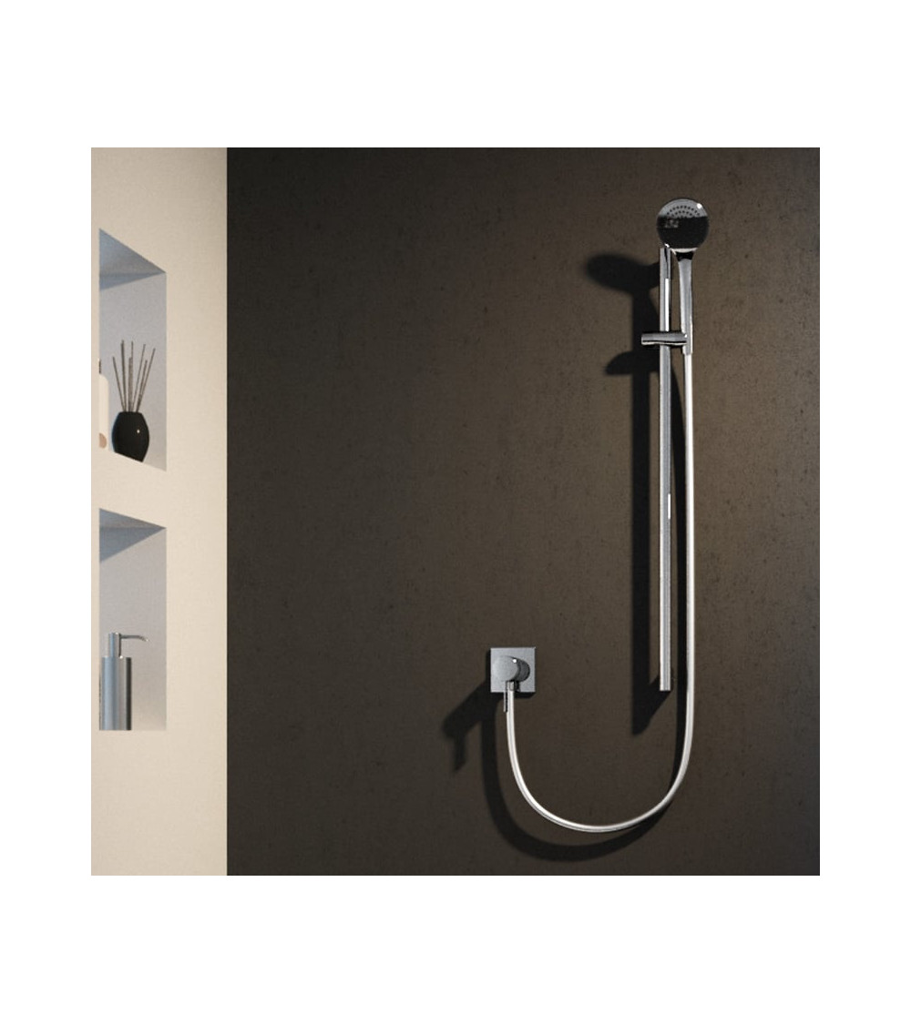 Keuco IXMO solo potinkinio dušo maišytuvo komplektas, su žarnos išvestimi ir kvadratine apdaila