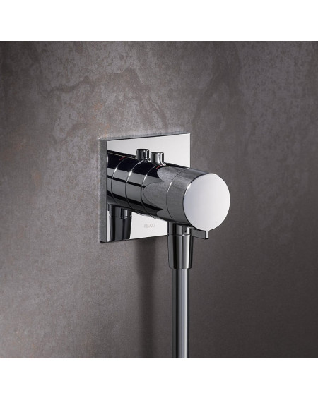 Keuco IXMO solo potinkinio termostatinio dušo maišytuvo komplektas, su žarnos išvestimi ir kvadratine apdaila