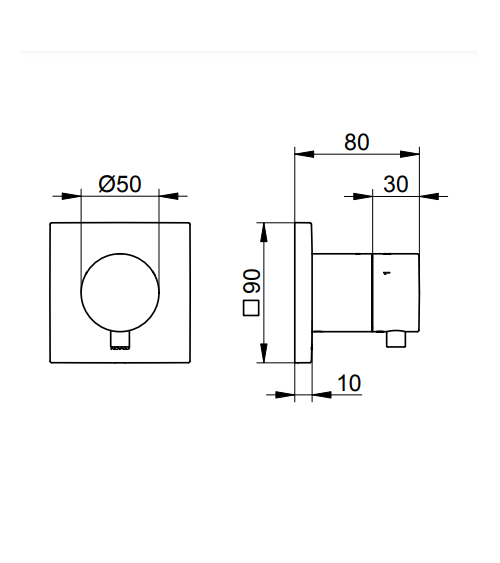 Keuco IXMO trijų krypčių diverteris su stop funkcija, pasirinkite spalvą