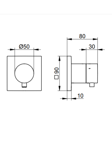 Keuco IXMO trijų krypčių diverteris su stop funkcija, pasirinkite spalvą