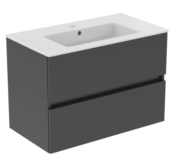 KOMPLEKTAS: Ideal Standard Eurovit pakabinama vonios spintelė su praustuvu 80 cm (815 x 450 x 565 mm)