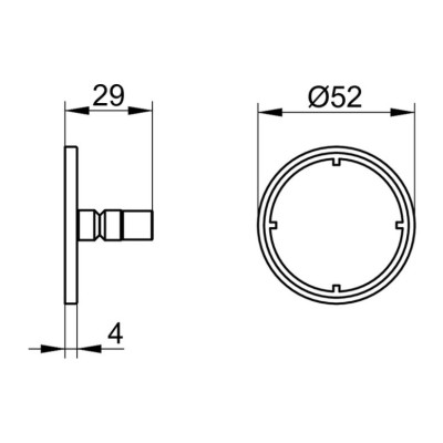 Keuco klijų komplektas Nr. 5 su apvalia rozete