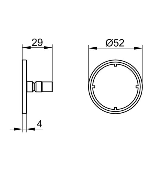 Keuco klijų komplektas Nr. 5 su apvalia rozete