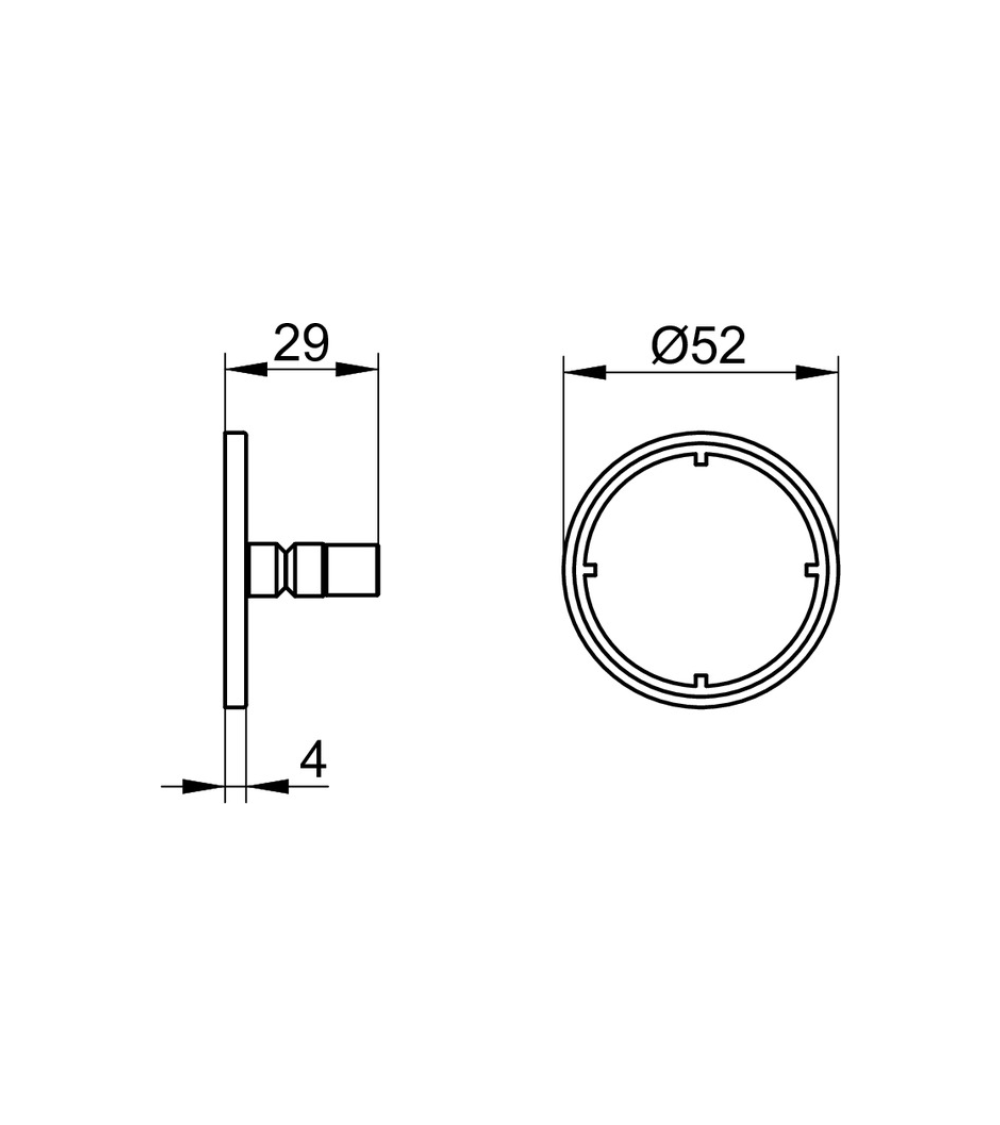 Keuco klijų komplektas Nr. 5 su apvalia rozete